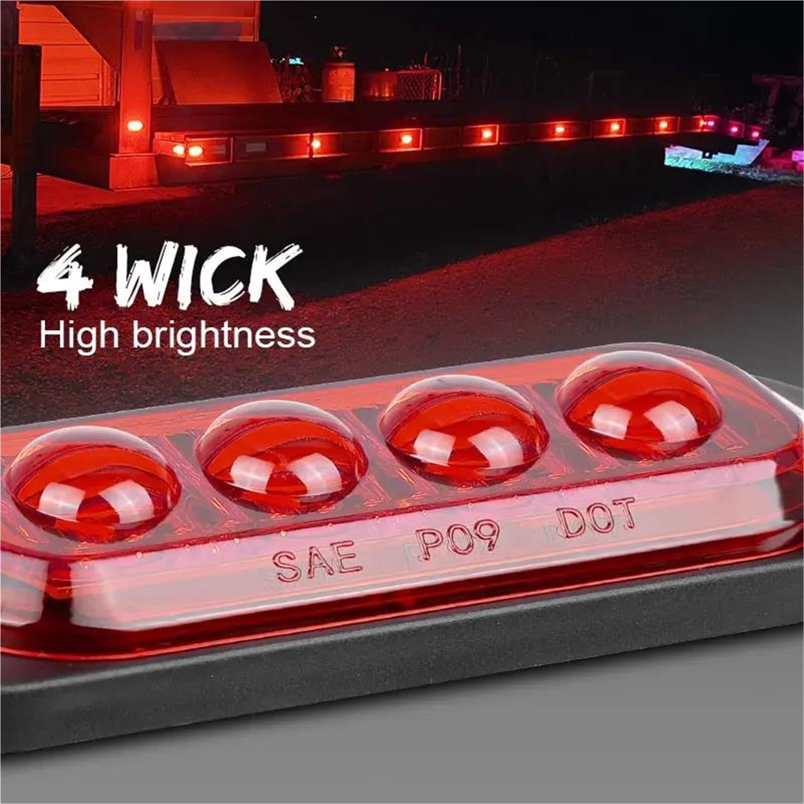 Freccia Auto Luce Di Segnalazione Laterale A LED Da 12 V E 24 V, Per Rimorchi, Camion, Roulotte, Barche Indicatore Laterale(10pcs Yellow)
