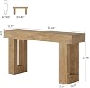Mesa consola Tribesigns de 63 pulgadas, mesa rectangular de madera para sofá detrás del sillón, mesa de entrada estilo rústico para recibidor, pasillo, sala (Natural) 3