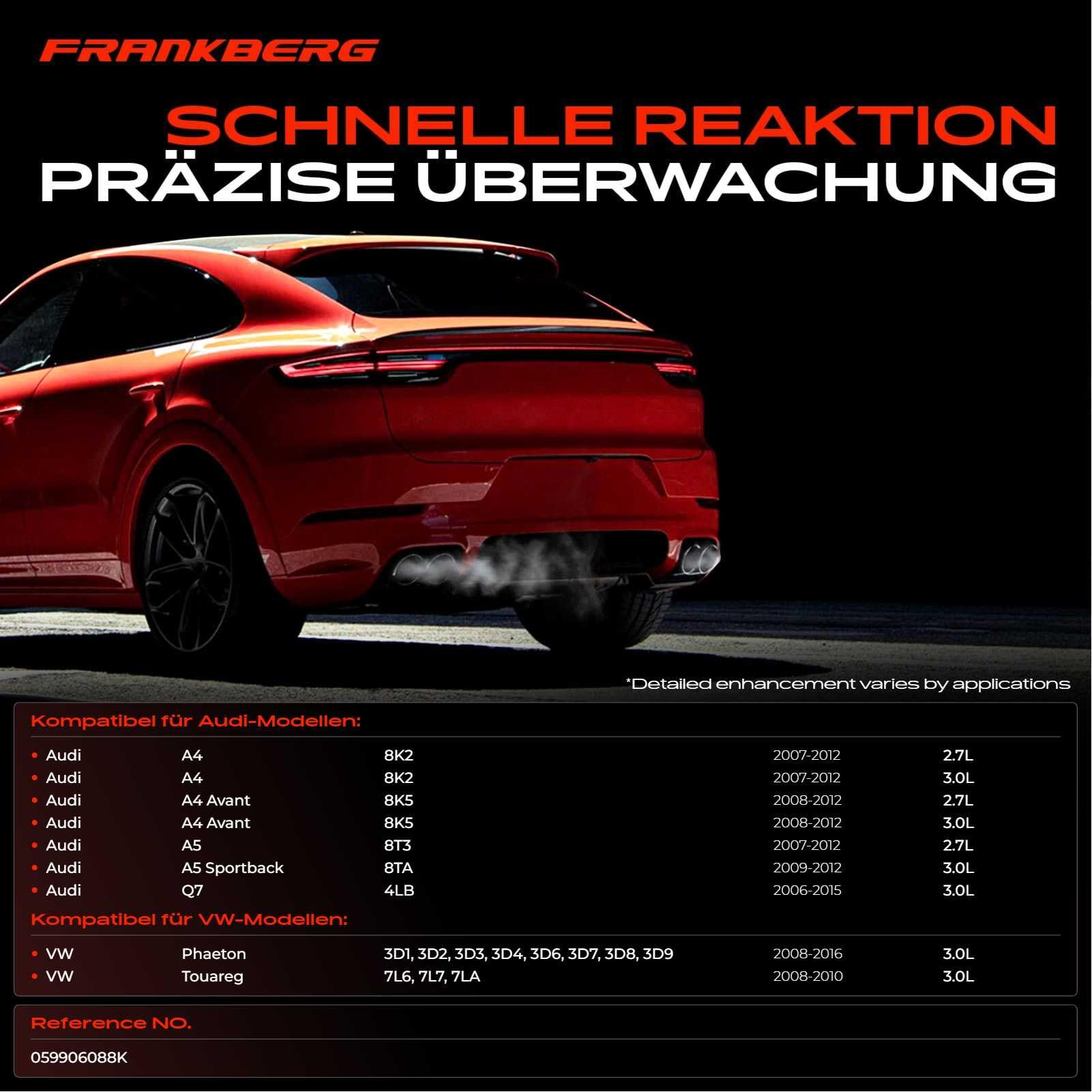 Abgastemperatur Sensor nach AGR für A4 A4 Avant 8K5 8K2 B8 A5 A5 Sportback 8T3 8TA Q7 4L Phaeton 3D T-o-u-a-r-e-g 7LA 7L6 7L7 Diesel 2006-2016 059906088K
