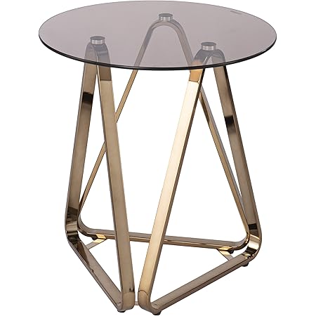 SEI Furniture Stondon End Table, Standard, Champagne