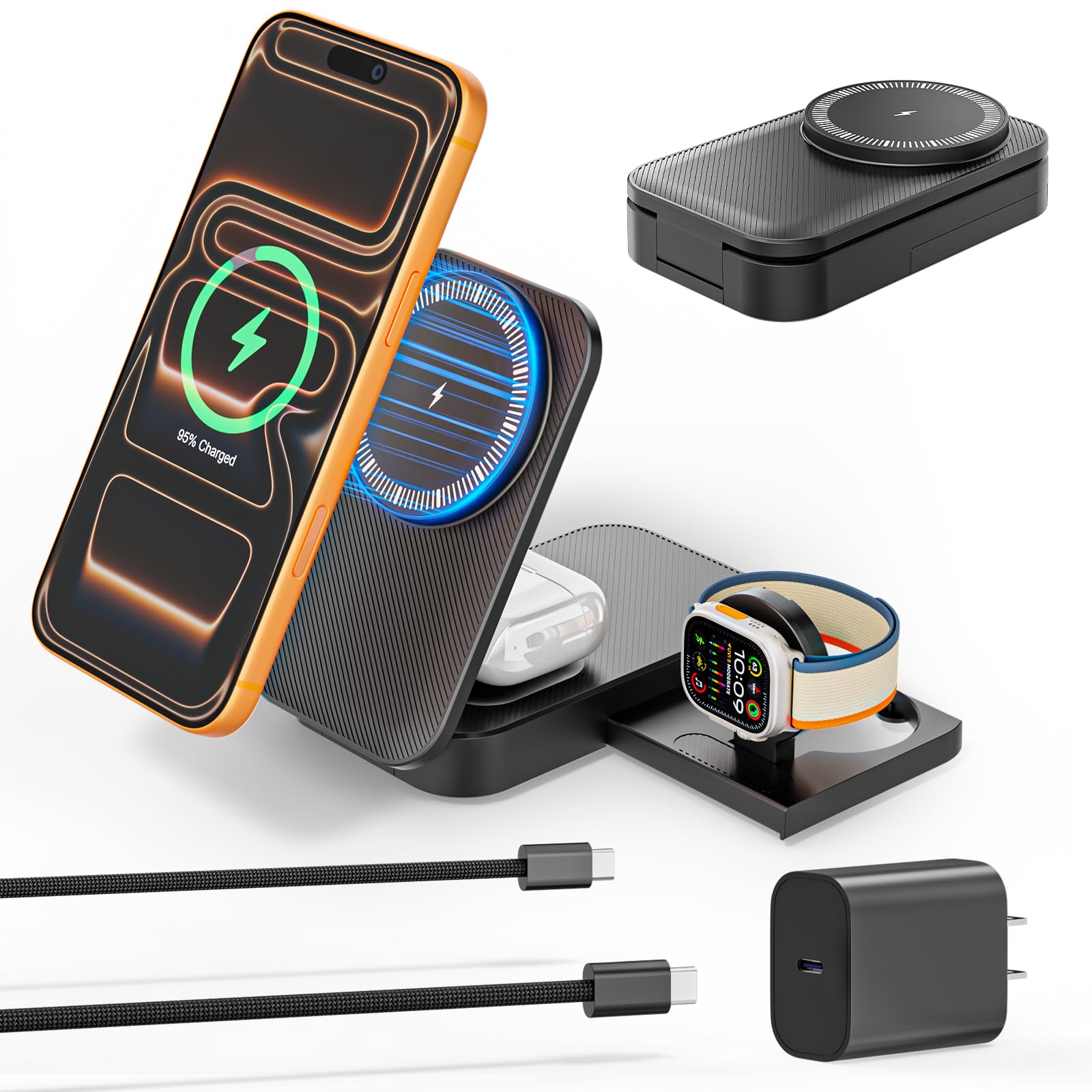 Amazon.com: (Apple MFi Certified)3 in 1 Charging Station Apple