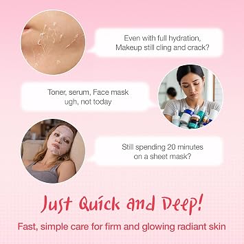 Quick & Deep Oxy-Bubble Essence | Firming & Glow Serum with Collagen, Peptide & Niacinamide | Fast Absorption & Makeup-Ready | Korean Skincare 3.28 fl oz