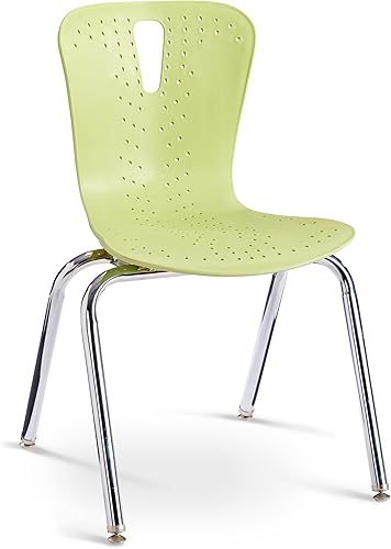 Jonti-Craft Berries 8248JC1130 - Silla apilable para niños con patas cromadas, 18 pulgadas de altura, Key Lime