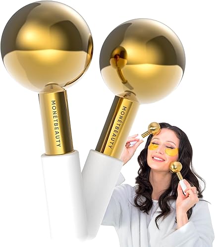 Miniatura 8 de Globos de Hielo de Acero Inoxidable para Tratamientos Faciales (Plateado), Globos Criogénicos Duraderos que Reducen Instantáneamente la Hinchazón