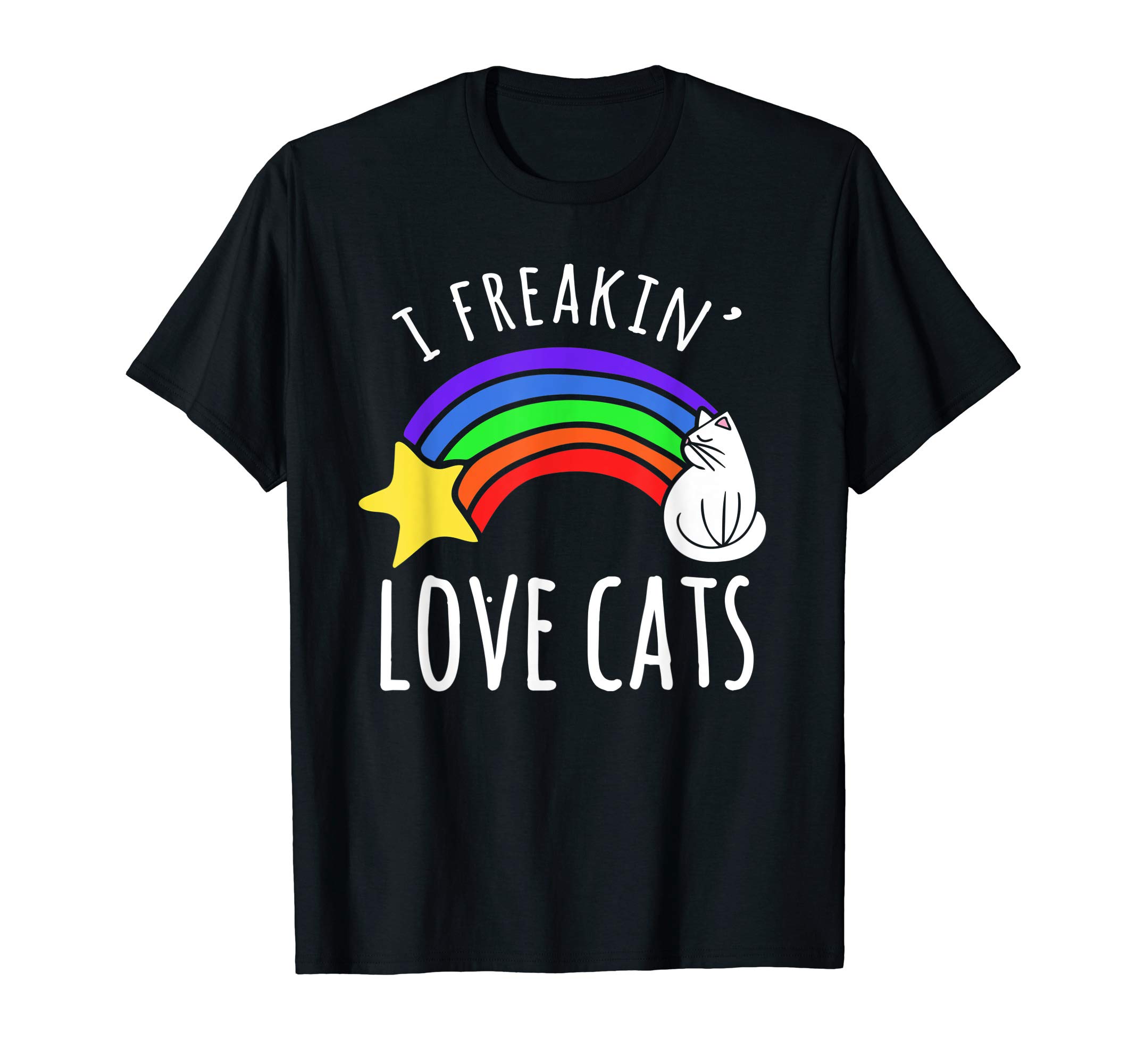 CaterpillarI freakin' love cats t-shirt cute cat person retro rainbow