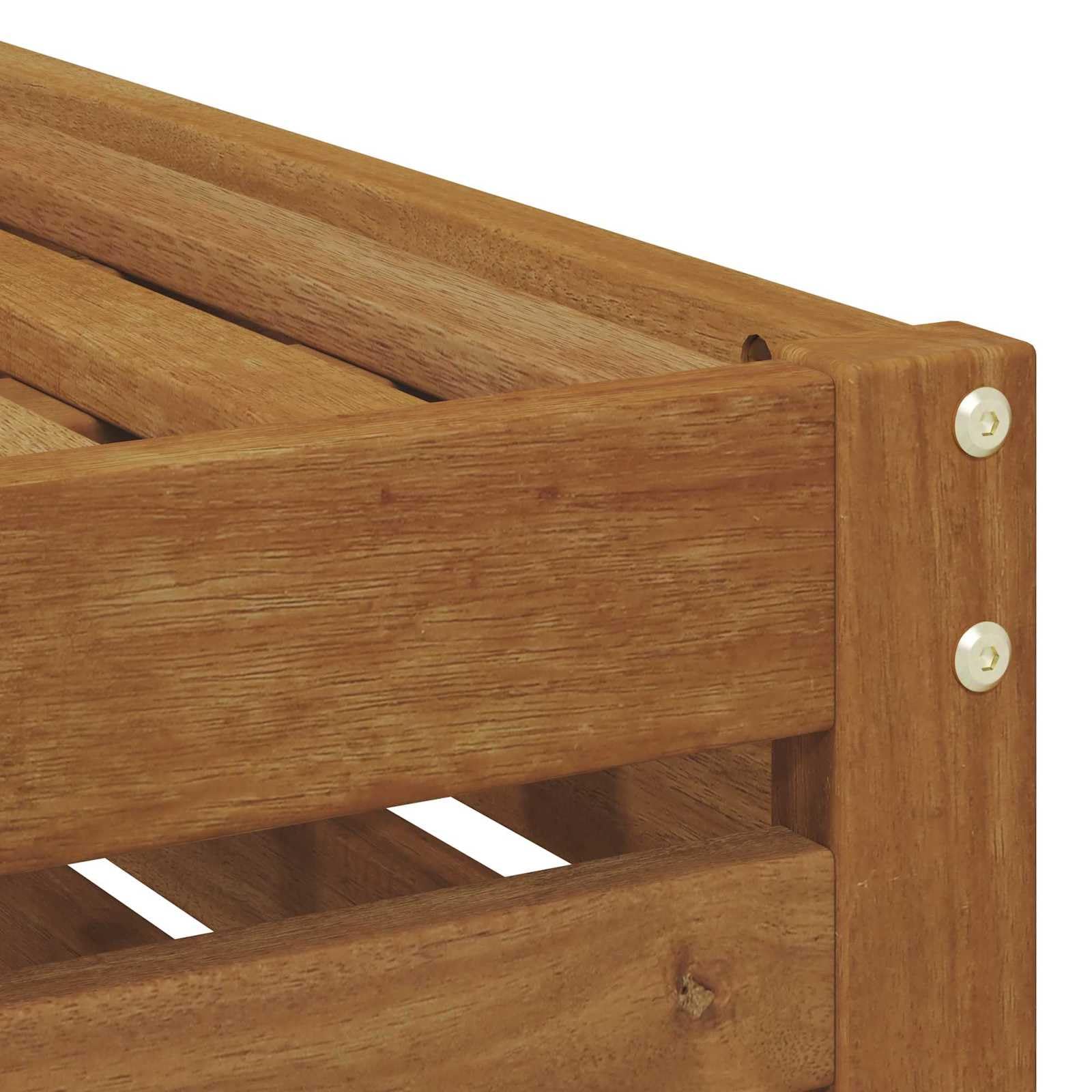 Banco esquinero de 115 x 43 x 37 cm de madera de acacia, diseño moderno, madera maciza robusta para balcón, terraza, jardín, exterior, salón, muebles para balcones pequeños
