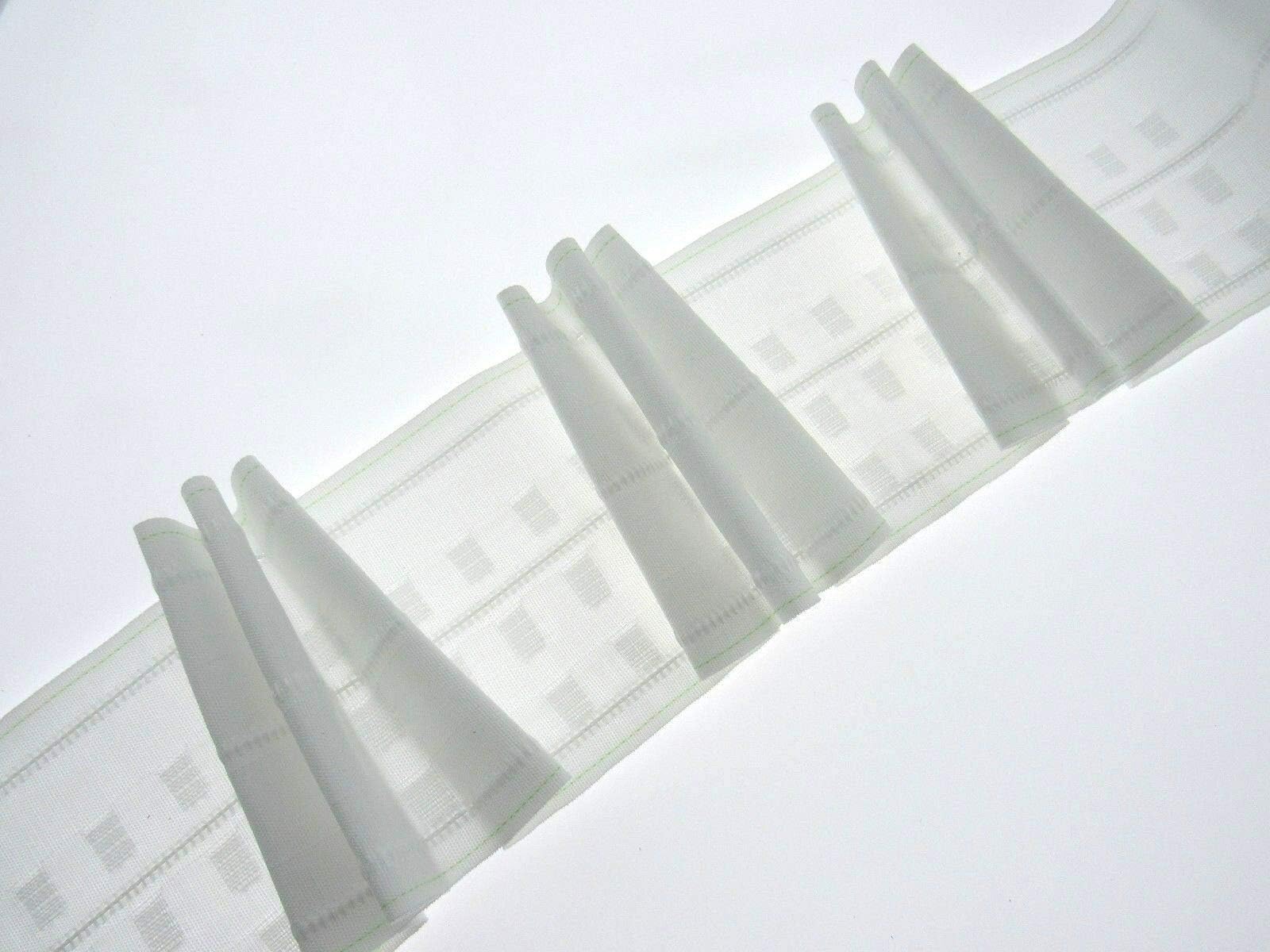 MadesDeep Triple Curtain Tape 100mm White Bandex 3 Pinch Pleat (1:2.5)