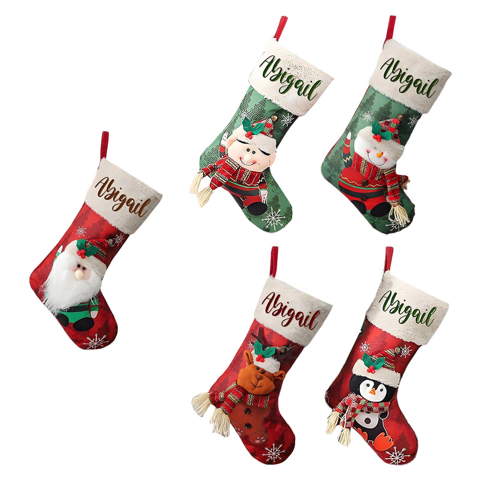 Weihnachtsstrümpfe 5-teiliger Süßigkeiten-Niedliche Weihnachtsdekorationen | Weihnachts Socken Für Weihnachtsbaum Kamin Sims Preise Füller Familien Weihnachtsfeier