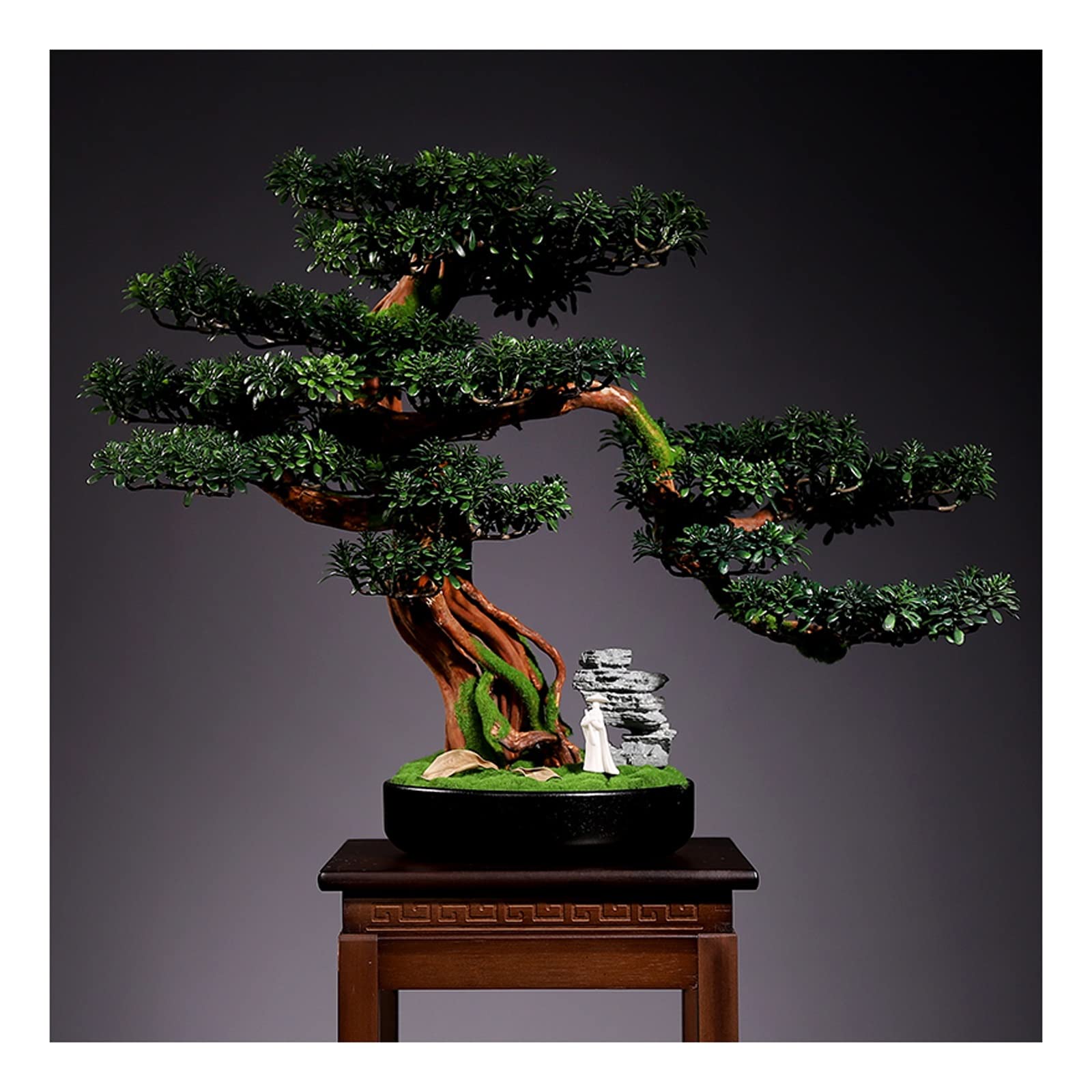 Simulazione di Albero Artificiale, Bonsai, pianta Finta, Decorazione, Piante Artificiali in Vaso, rododendro, Bonsai, pianta per la Decorazione della casa, espo