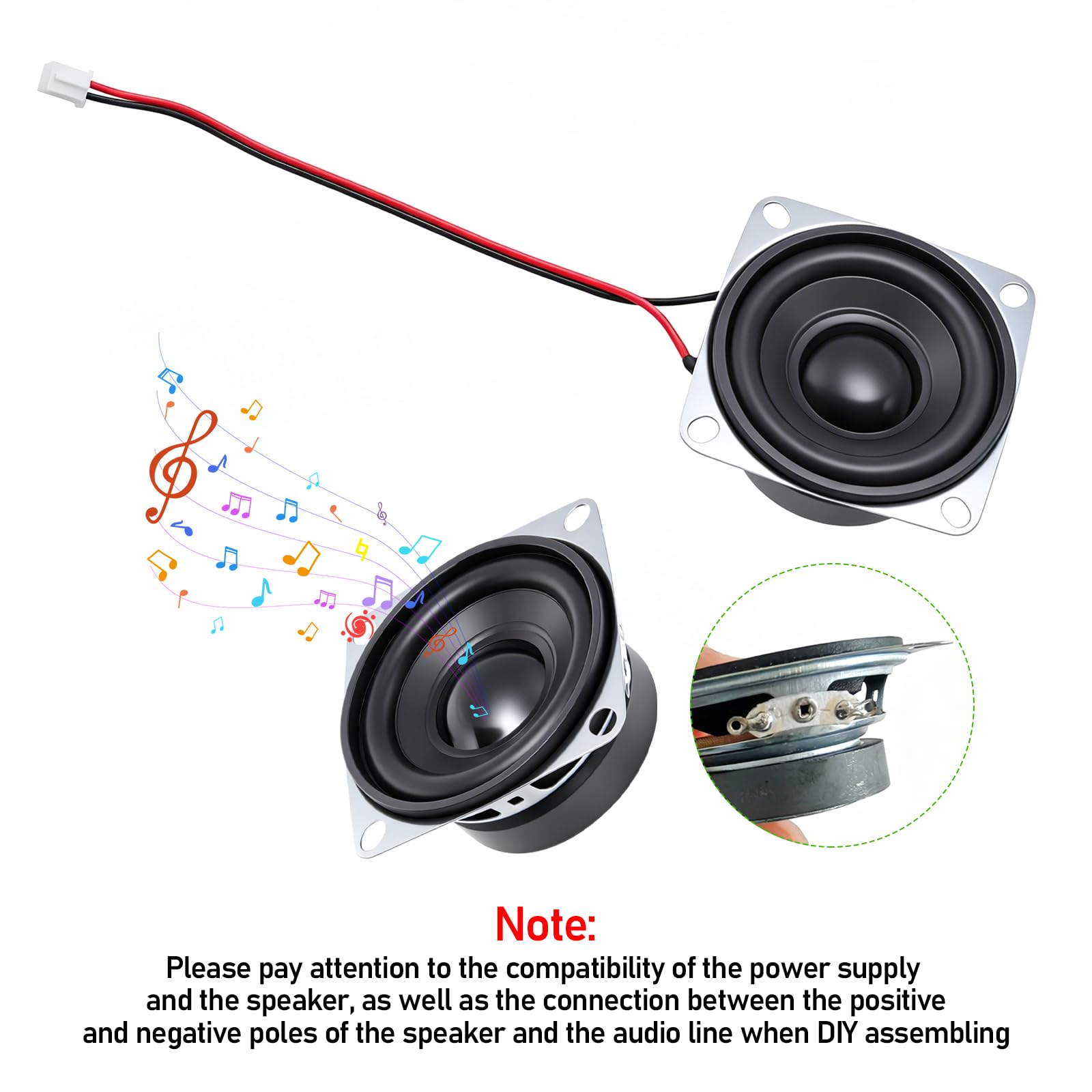Amazon.co.jp: 2インチ 8ohm 3w フルレンジスピーカー、交換用