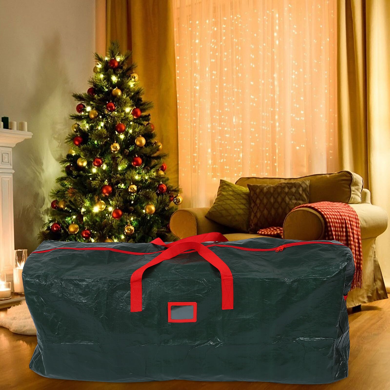 SOIMISS 1pezzi Borsa per Albero di Natale Contenitore Portatile Borsa di Stoccaggio per Mobili Organizer per Casa Pieghevole e Salvaspazio