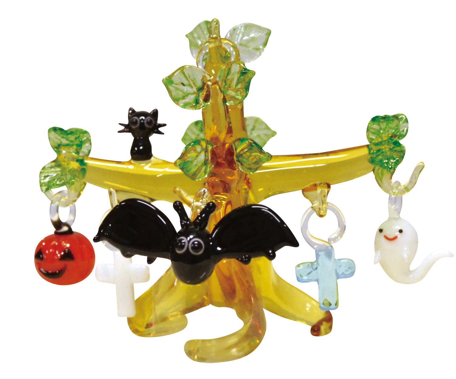 Amazon.co.jp: かわいい手作り ガラス細工 ハロウィン ツリー AGB136E