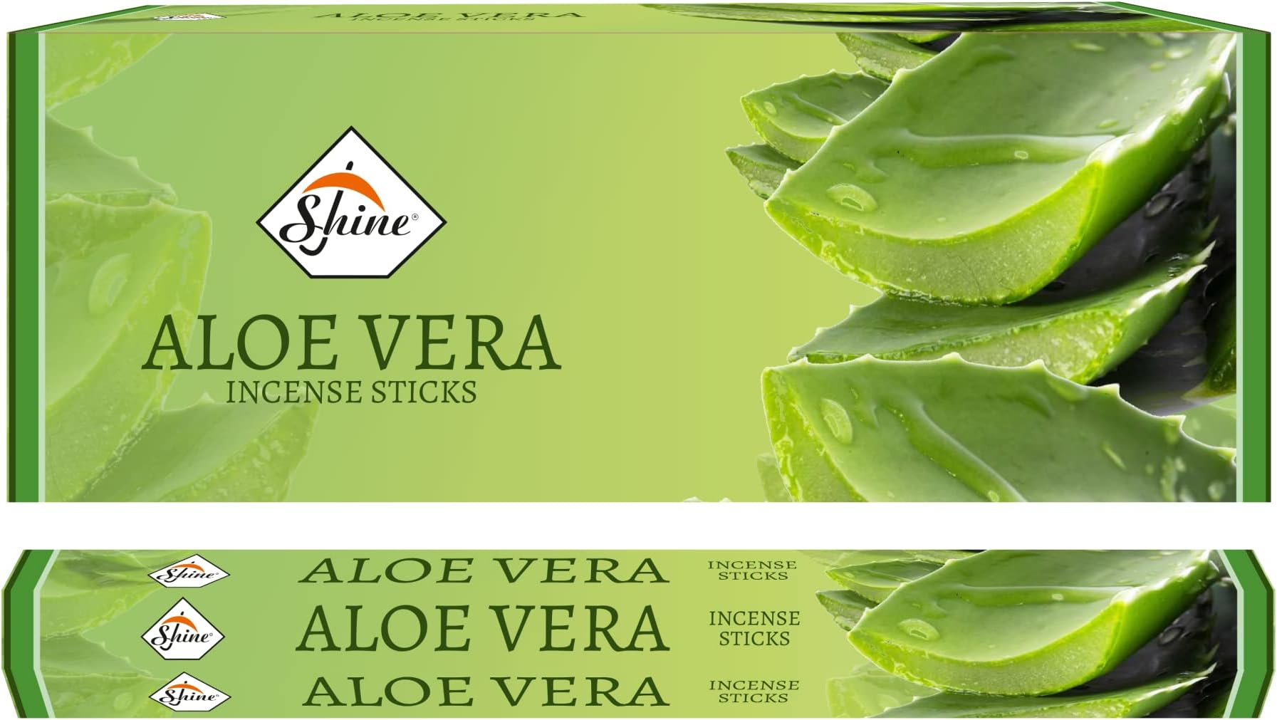 SHINEIncense Sticks Mood Sticks, Assorted Scents, Set of 6 boxes (20 in each box, 120 in total) Premium Flavours, Traditional Ayurveda, Meditation, Aromatherapy, Spa, Decorative Sticks (Aloe Vera)