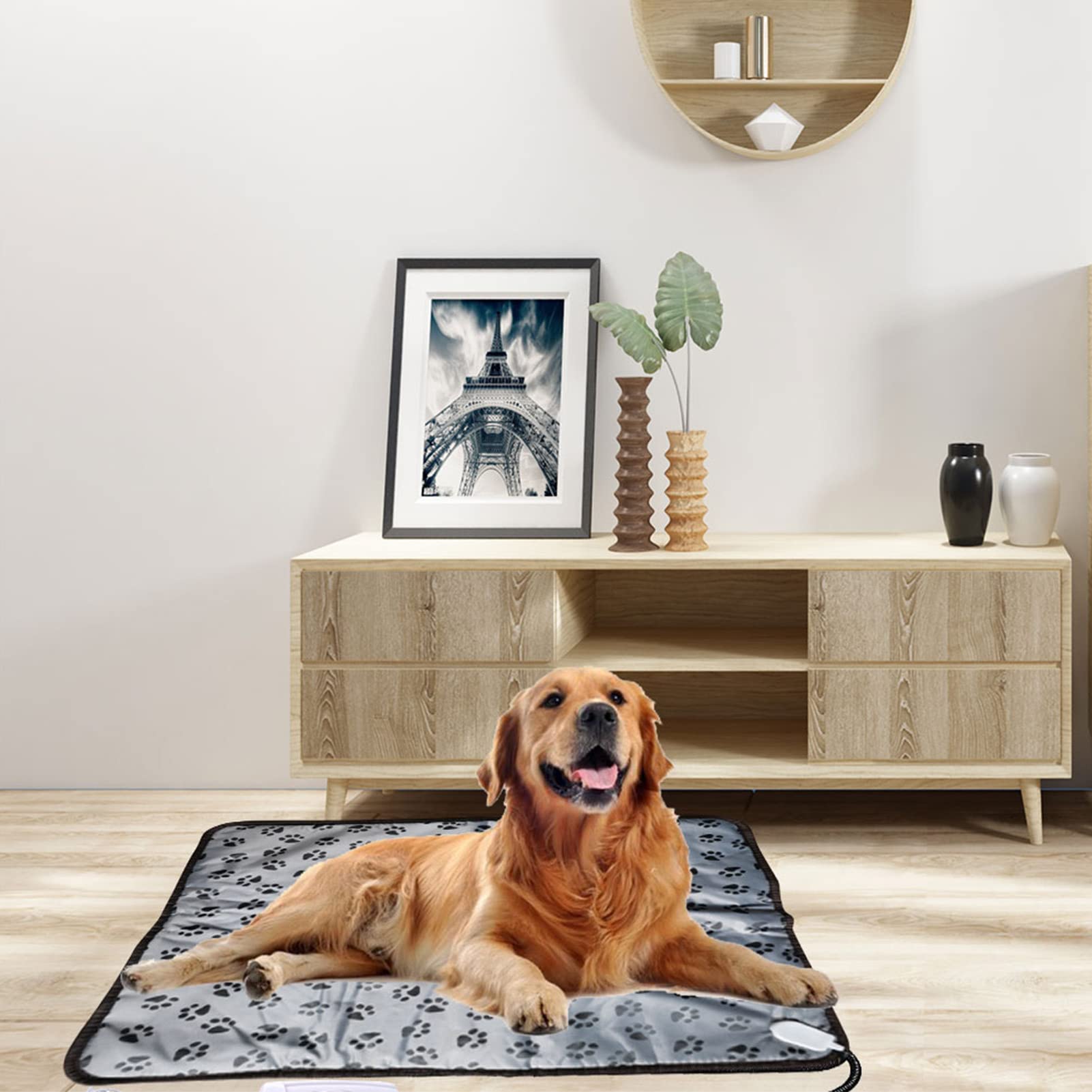 Manta Eléctrica Para Perros Y Gatos Mascotas, 50x70cm Electrica Almohadilla Térmica Mascotas Con Ajuste De Temperatura, Manta Térmica Colchonetas Para Cachorros Perros Pequeños Y Gatos Interior