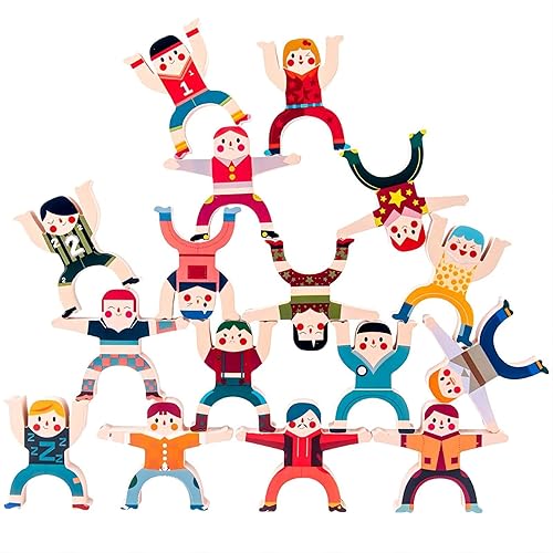 Sipobuy en Bois Blocs D'empilage Jeux D'équilibre, Préscolaire Enfant Jouets