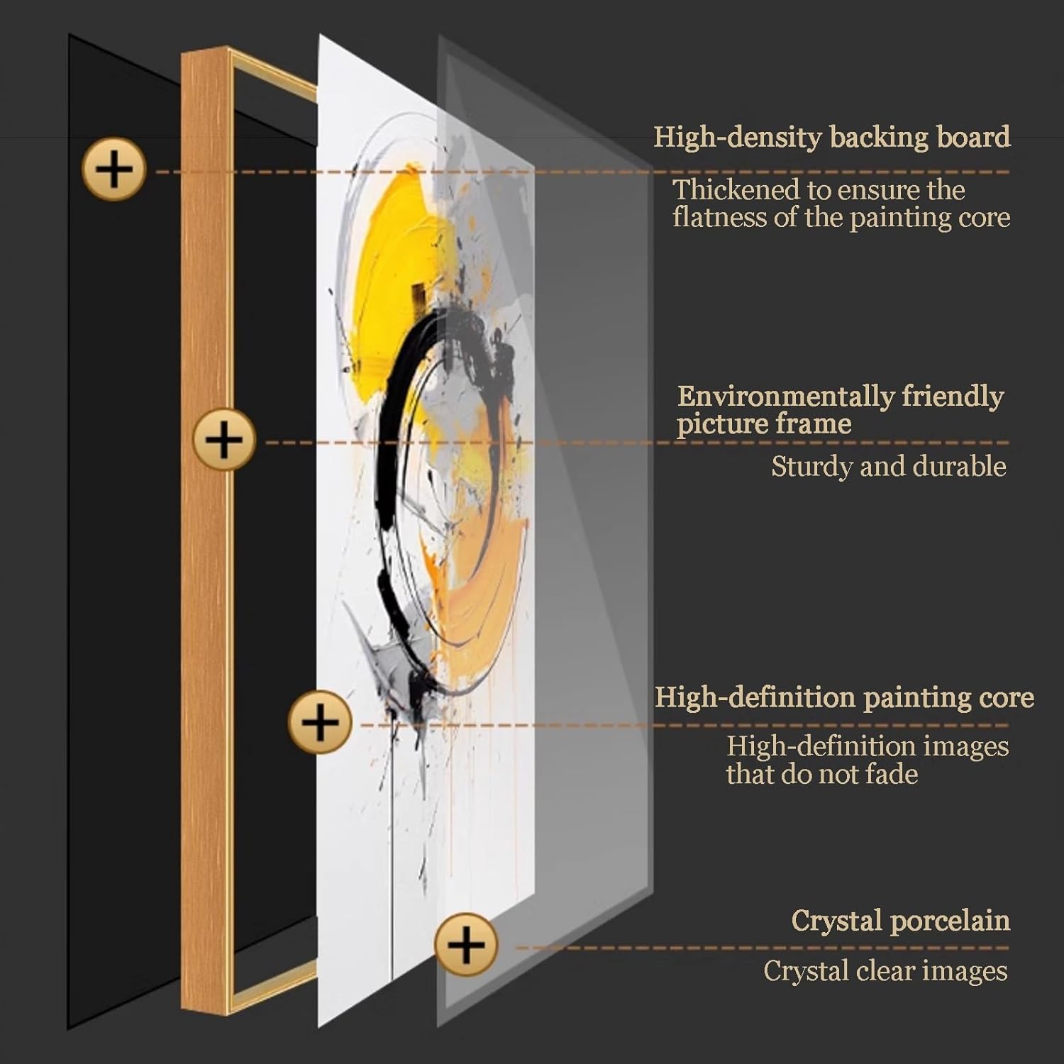 Electric Meter Box Decorative Painting Vertical Version Hidden Hanging Painting for Main Switch Box Suitable for Living Rooms (D,55x45cm)