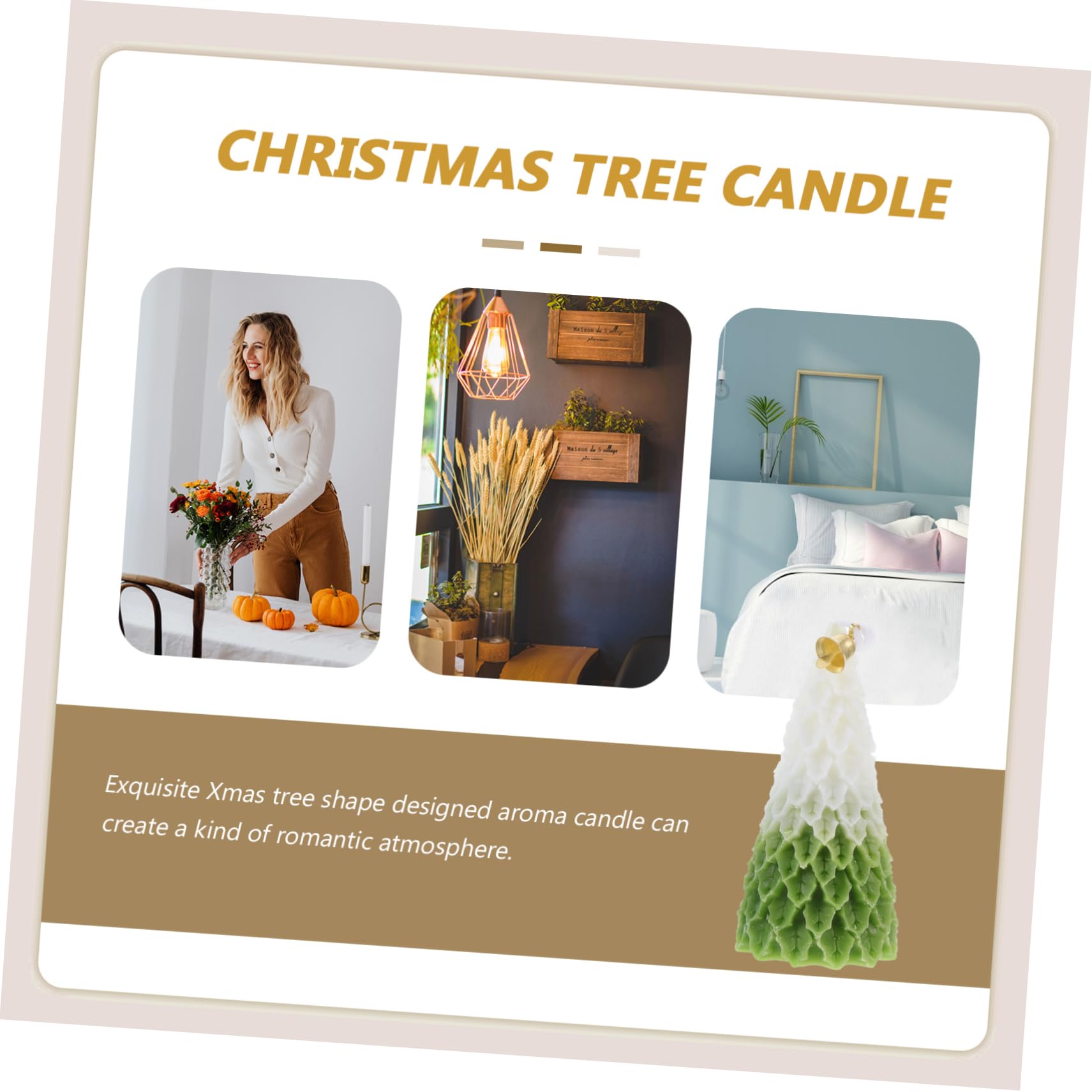 TOPBATHY 10 Pezzi Candele dell'albero di Natale oggetti di scena per candele natalizie oggetti di scena per candele profumate candele natale natalizia decorazioni natalizie