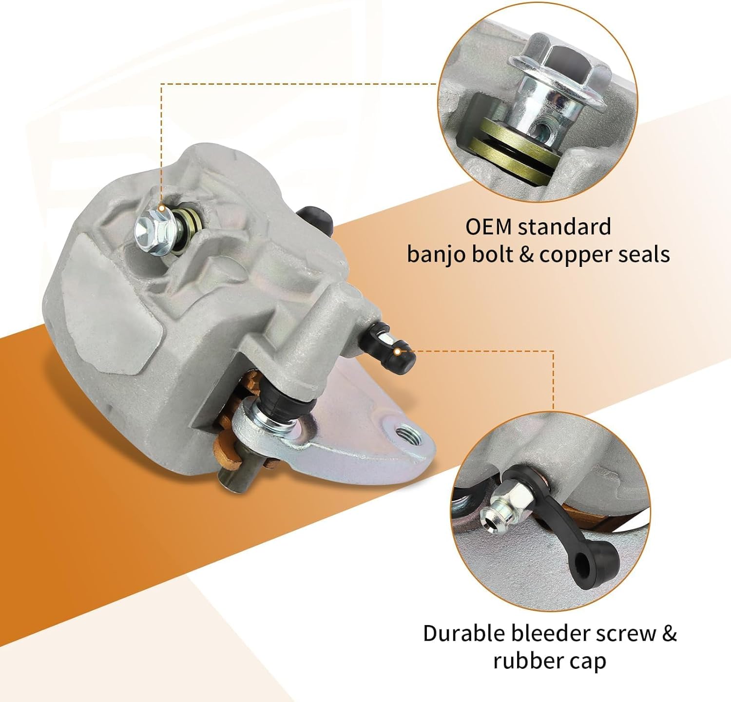 M MATI Front Disc Brake Calipers Left & Right for Can Am Maverick 1000R Max X-DS X-MR X-RS Turbo 2014-2018 Commander Max-800 Max-1000 2014-2020 Commander 1000 2019-2020 705601128 705601129
