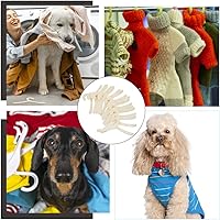 Vista 7 de 40 perchas de plástico para ropa para mascotas, perchas de gasa de limón para animales pequeños, perchas de ropa con estampado de patas de mascotas