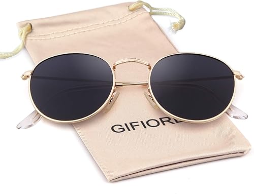 Miniatura 7 de GIFIORE Gafas de sol redondas pequeñas polarizadas para mujeres y hombres, clásicas retro vintage UV400