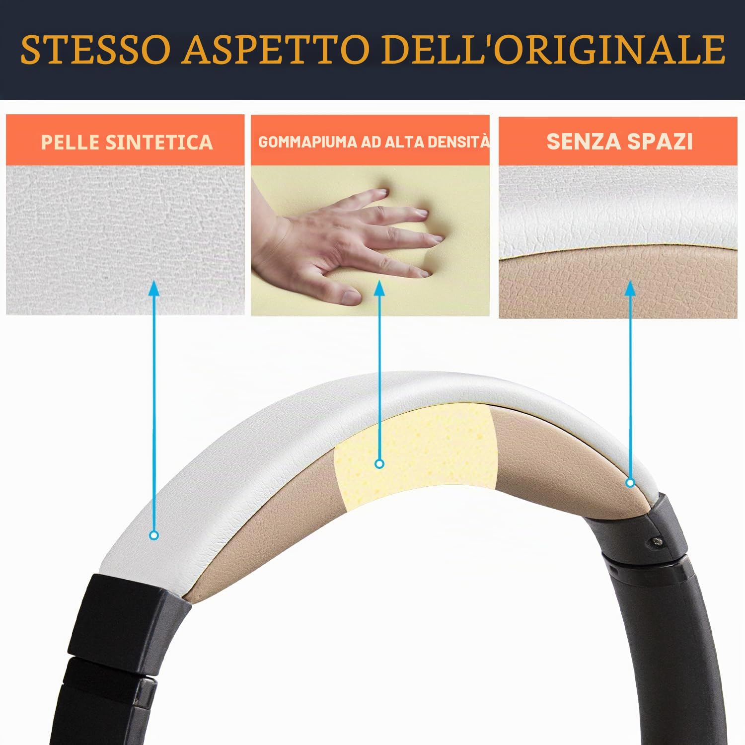 SOULWIT Cuscinetti Auricolari + Archetto + Silicone Protezioni Copri per Cuscinetti Cuffie, Ricambio Kit per Bose SoundLink Around-Ear II (Sound Link AE2/Model BA2) Over-Ear Cuffie