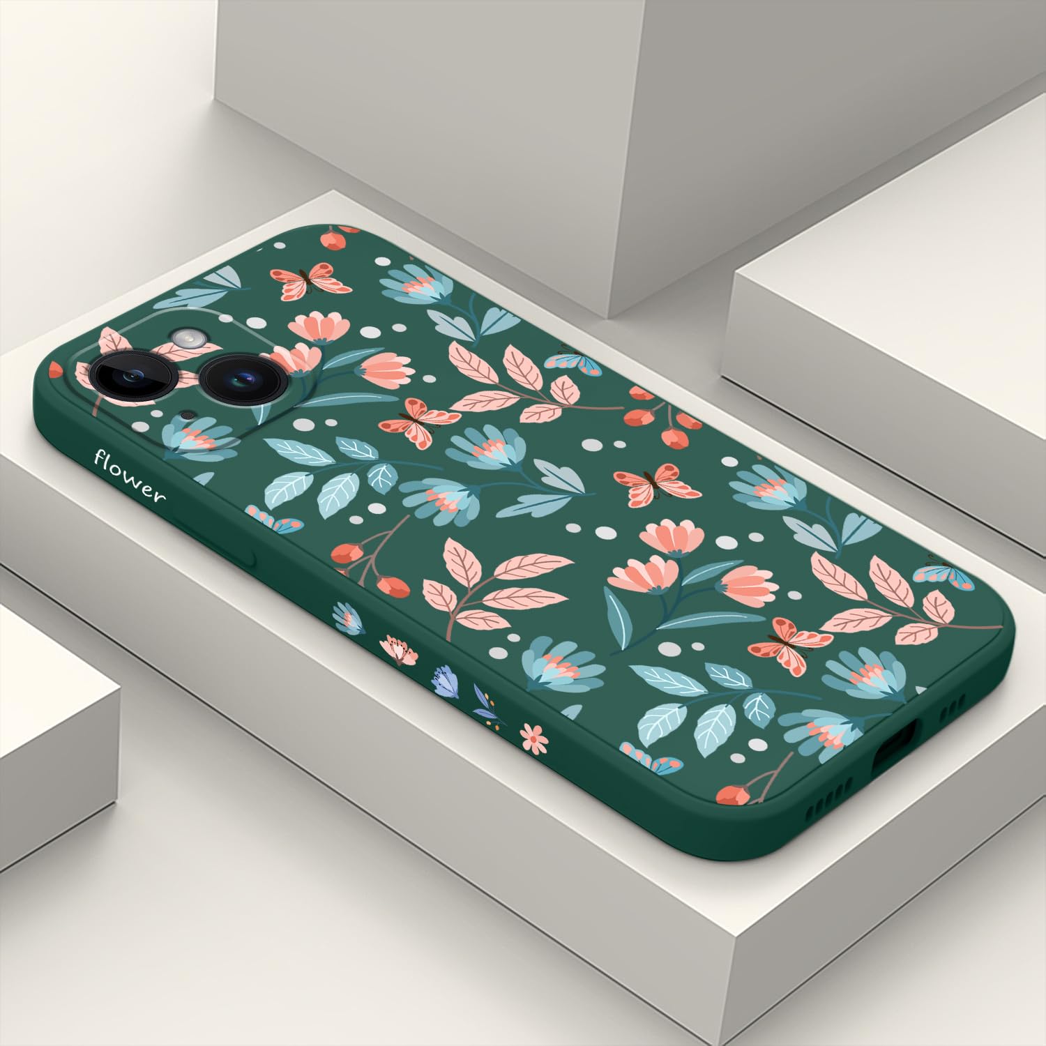 LEECG for iPhone 14 Case Flower Creativity Pattern Design Soft Silicone Slim Shockproof Phone Cover for iPhone 14, 6.1 inc...