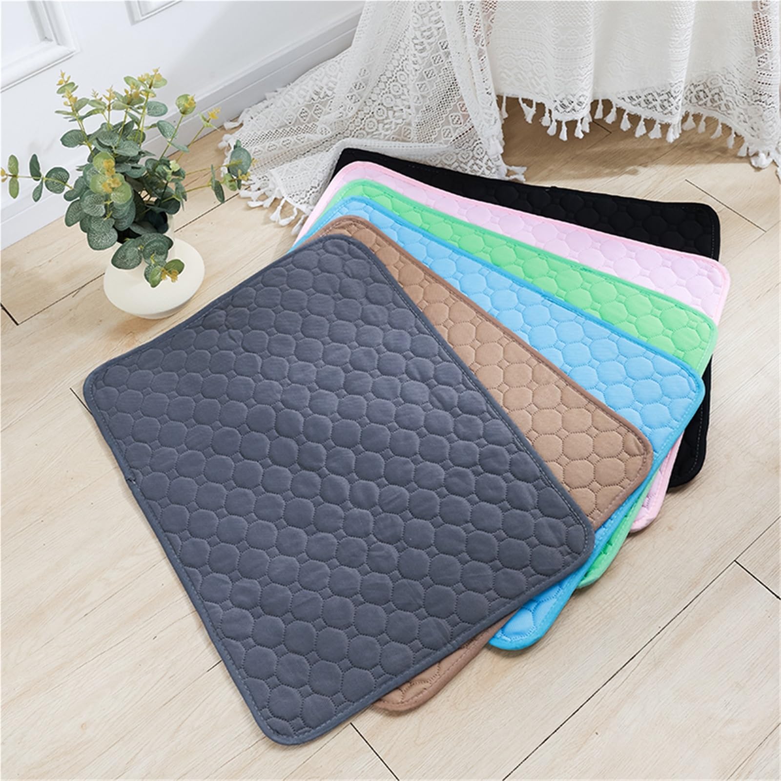 Couverture absorbante réutilisable pour chien - Tapis d'apprentissage lavable pour animal domestique - Tapis d'urine pour animal domestique (gris, XL)
