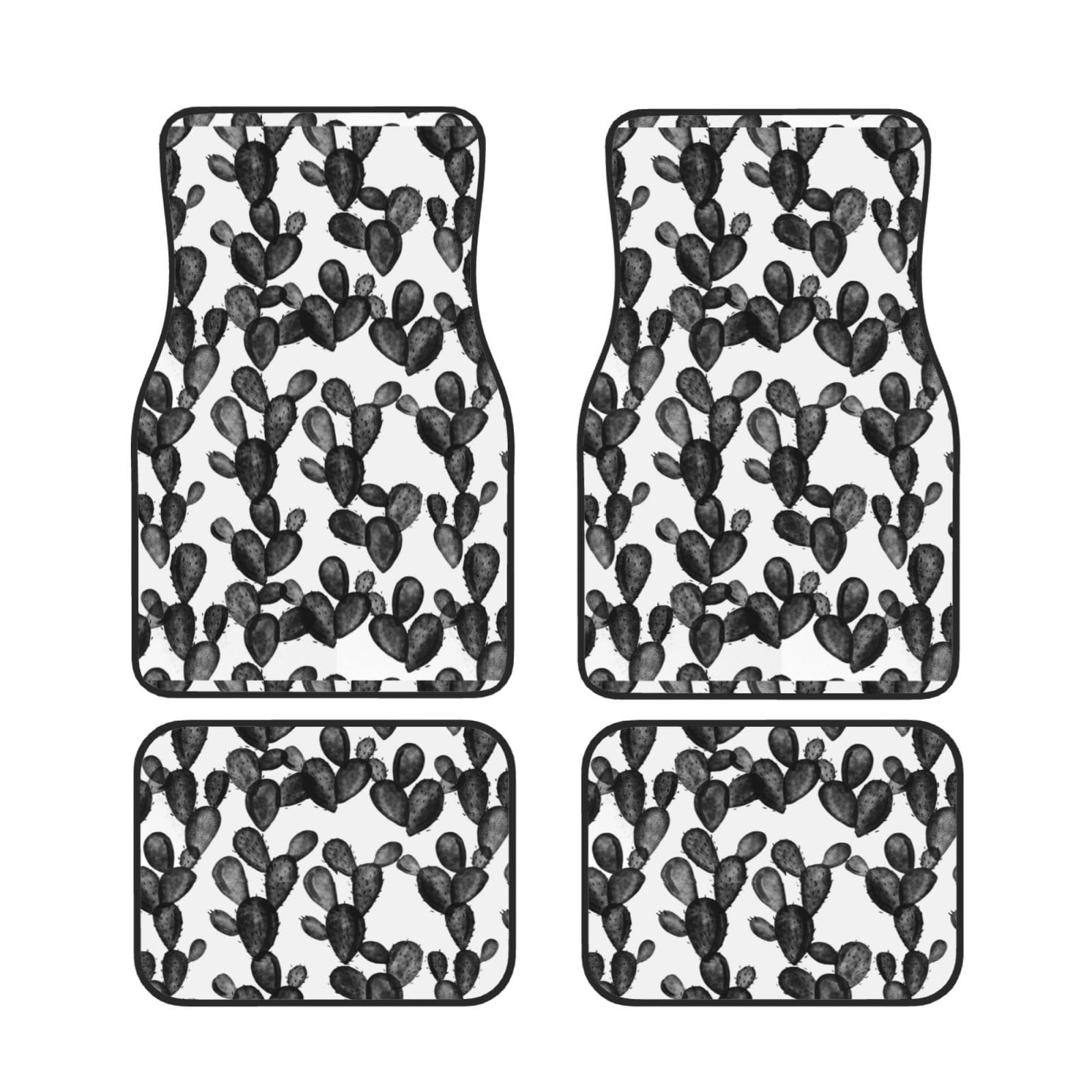 Alfombrillas de coche Paddle Cactus juego de 4 piezas de neopreno negro 7