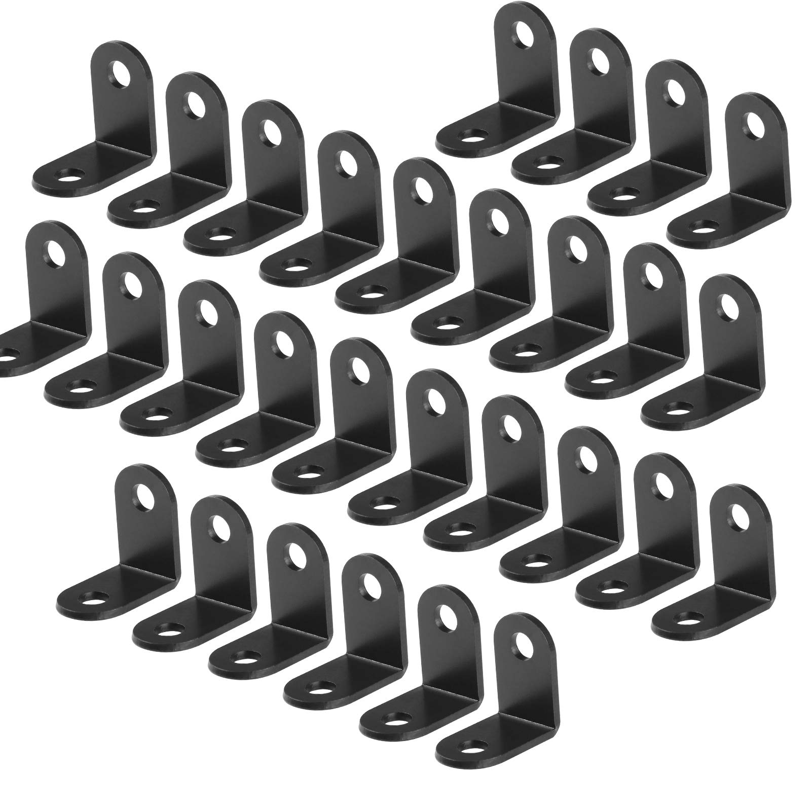 Buy 60PCS 1 Inch Corner Brace Small L Brackets for Wood, Black Metal