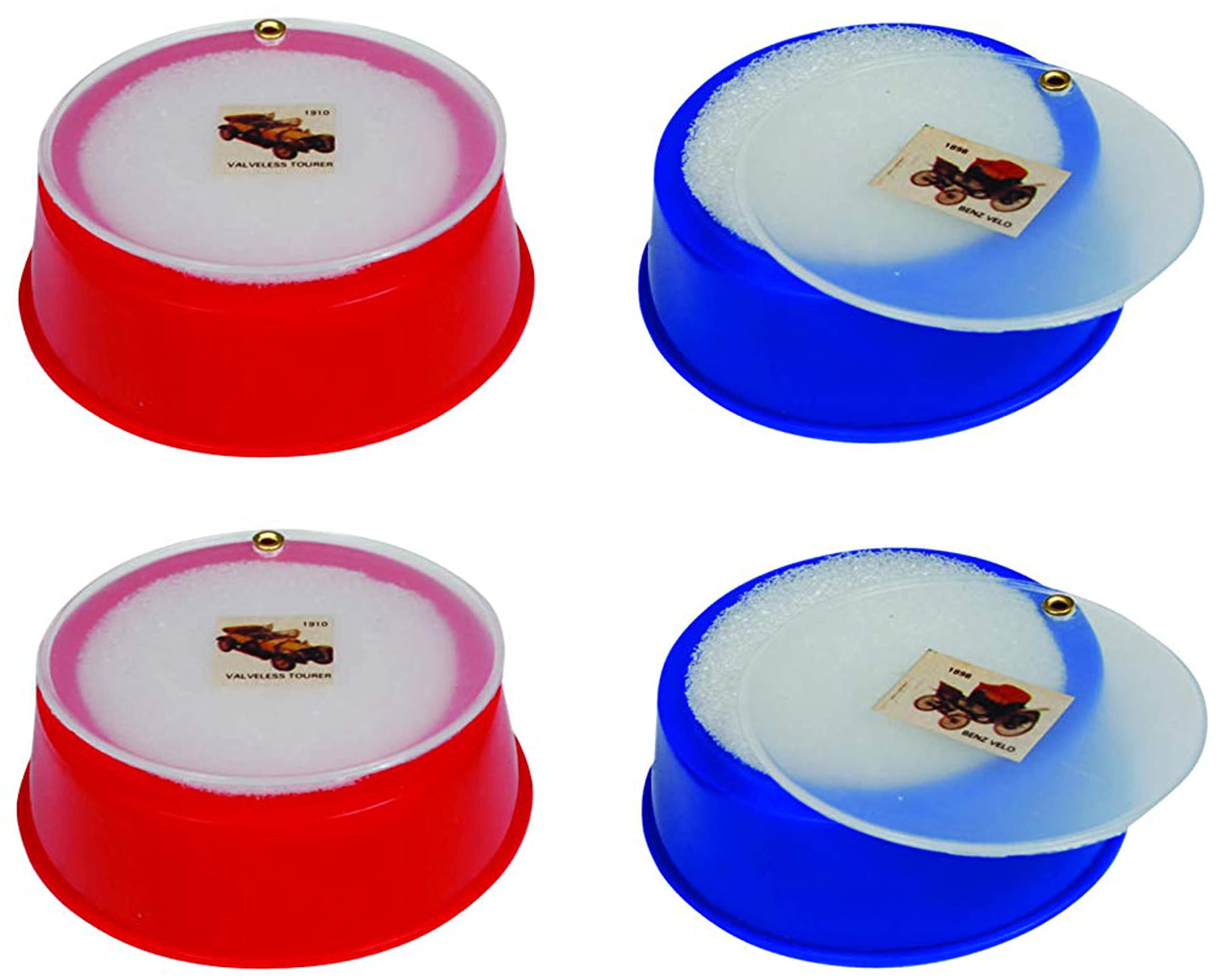 CARIZO Quick Count Sponge Damper Pad | Currency Counter | Finger Wet Moistener | Counting Papers & Documents | Assorted Colours (Set of 4)