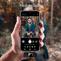 Vista 2 de Micrófono de solapa profesional inalámbrico Lavalier para iPhone, iPad, mini micrófono de grabación de video para entrevista, video, podcast, vlog