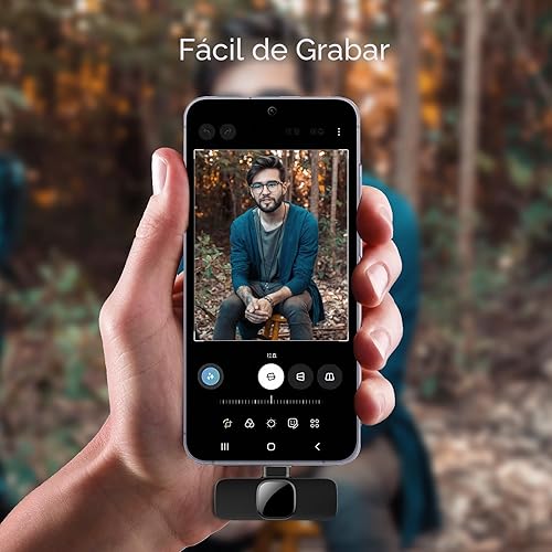 Miniatura 2 de Micrófono de solapa profesional inalámbrico Lavalier para iPhone, iPad, mini micrófono de grabación de video para entrevista, video, podcast, vlog