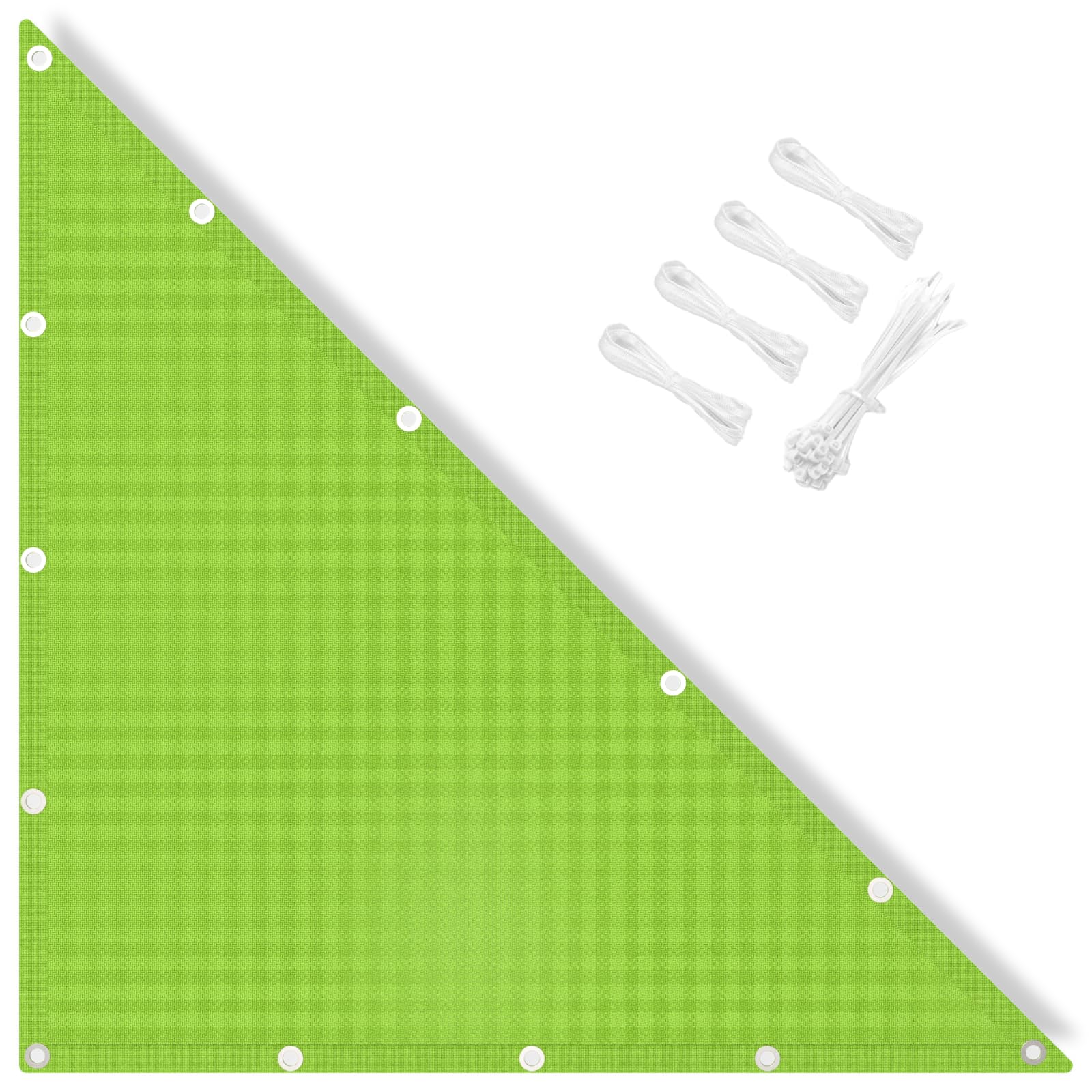 MissYolo Triangle Sun Shade Sail Waterproof 3x5.5x6.26M - Outdoor Right Angle Sun Shade Canopy with 95% UV Protection for Backyard, Pool, Patio & Garden Activities and Family Use-Dark Green