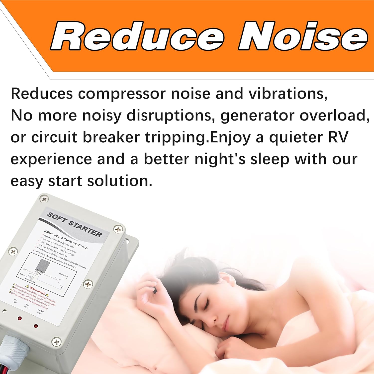 Soft Start for RV Air Conditioner, RV AC Soft Start Kit for Air Conditioner, RV AC Soft Start Kit,Easy Start Even with a Small Generator