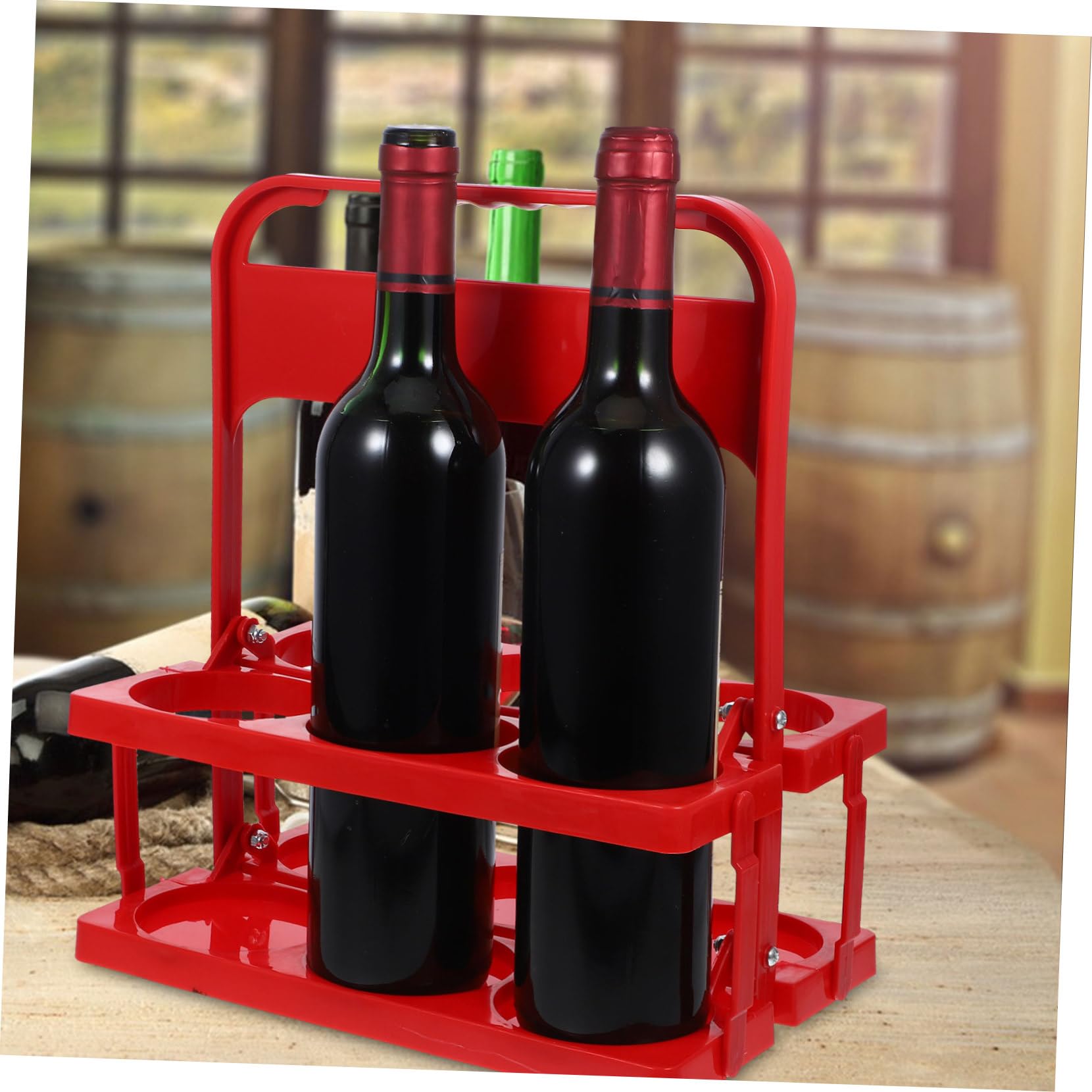 ワインラック、瓶ビールラックステンレススチール 6本用