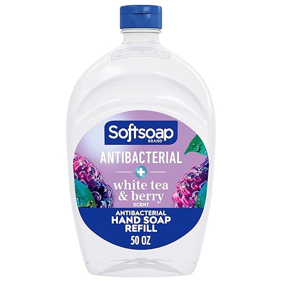 Softsoap Antibacterial Liquid Hand Soap Refill, White Tea & Berry Scented Hand Soap