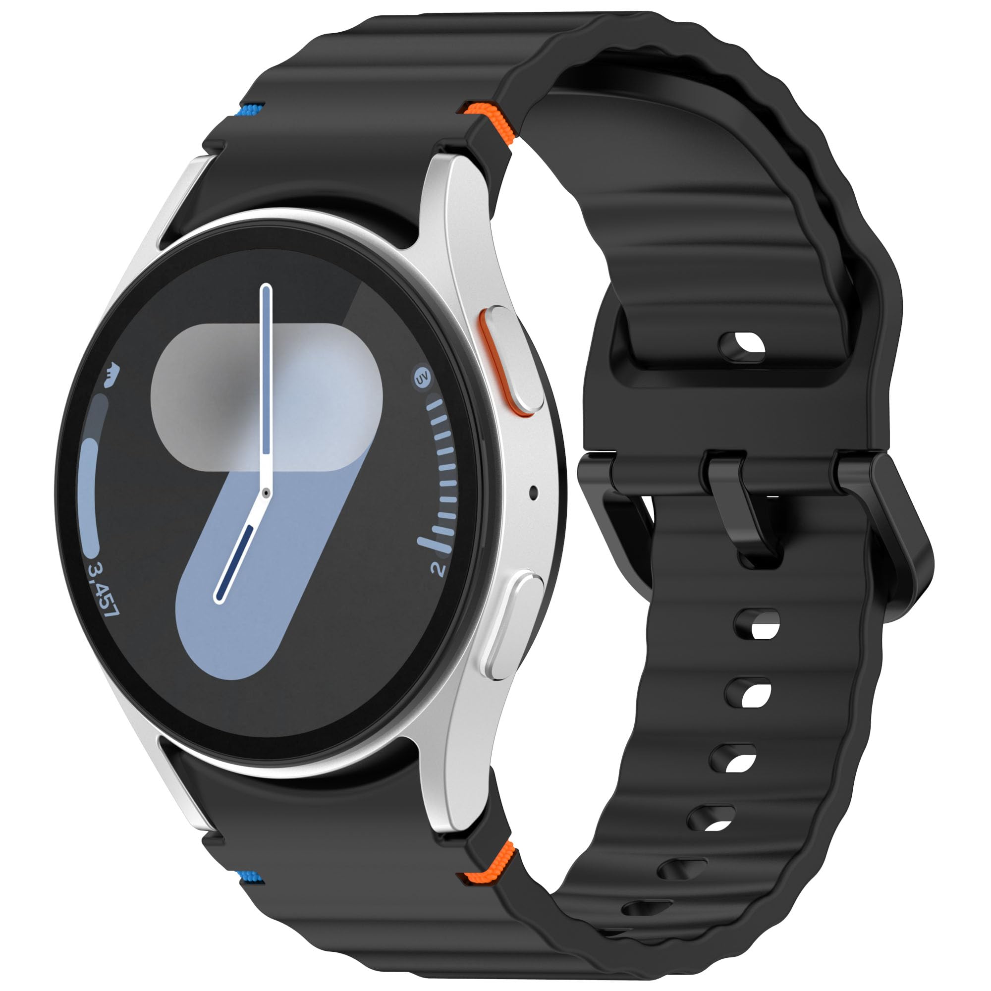 Nacorulu Compatible with Samsung Galaxy Watch 7/6/5/4 40/44/42/46mm Bands, Soft Silicone 20mm for Classic, FE & Pro Models