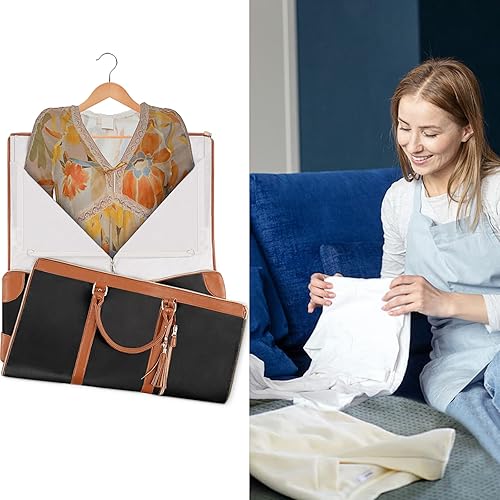 Miniatura 6 de Ytonet Bolsa de lona para ropa, bolsas convertibles para ropa de viaje para mujeres, bolsas de viaje resistentes al agua con bolsa para zapatos,