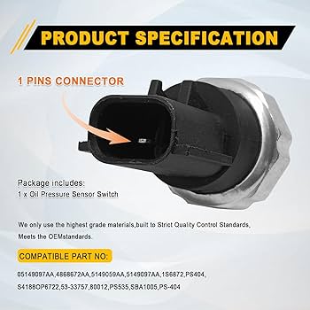 Amazon.com: Engine Oil Pressure Switch PS404 Compatible with