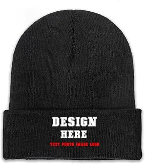 Custom Hats Men Add Your Photo Text Name Unisex Custom Beanie Hat Winter Warm Hat
