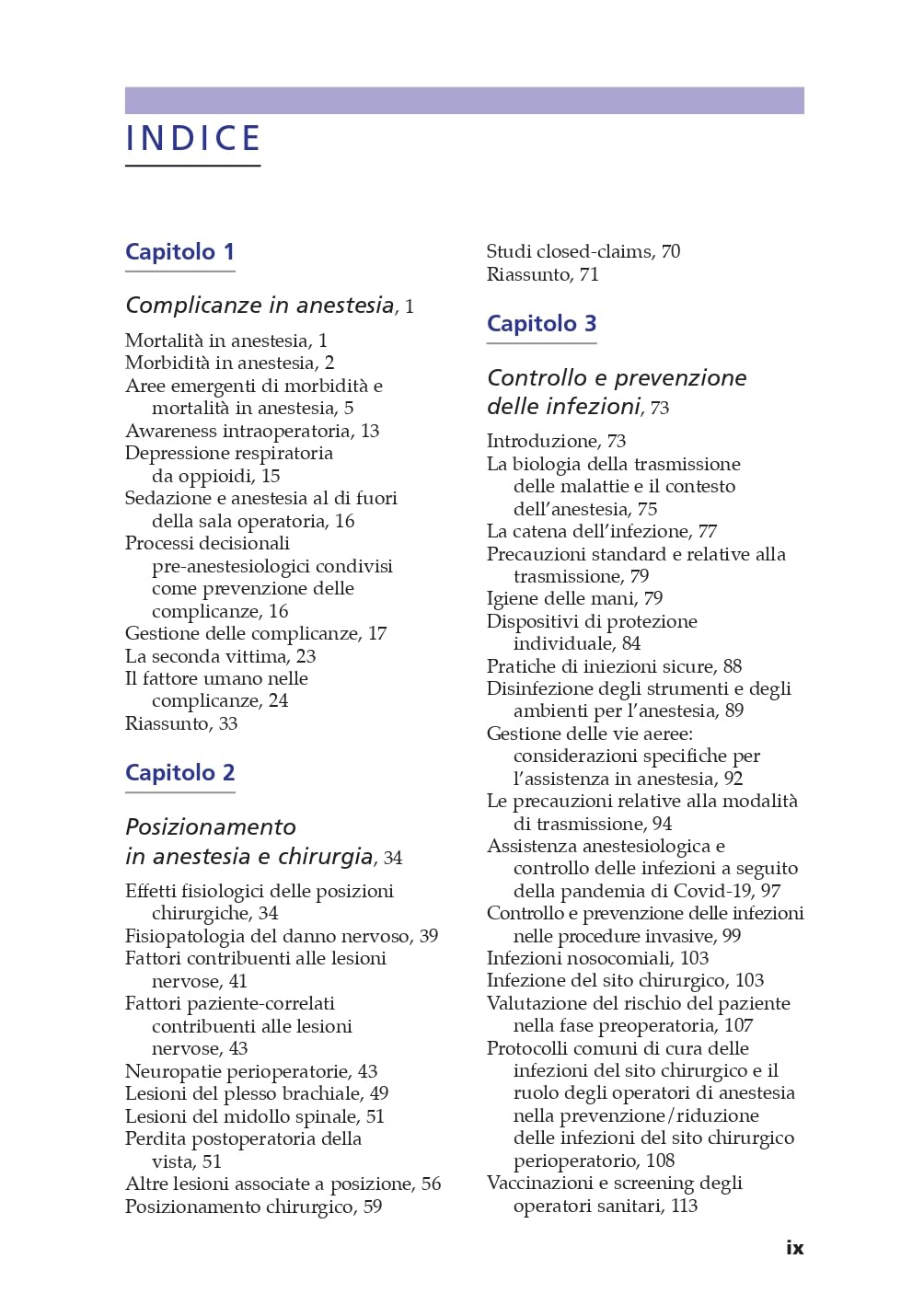 Sicurezza e complicanze in anestesia