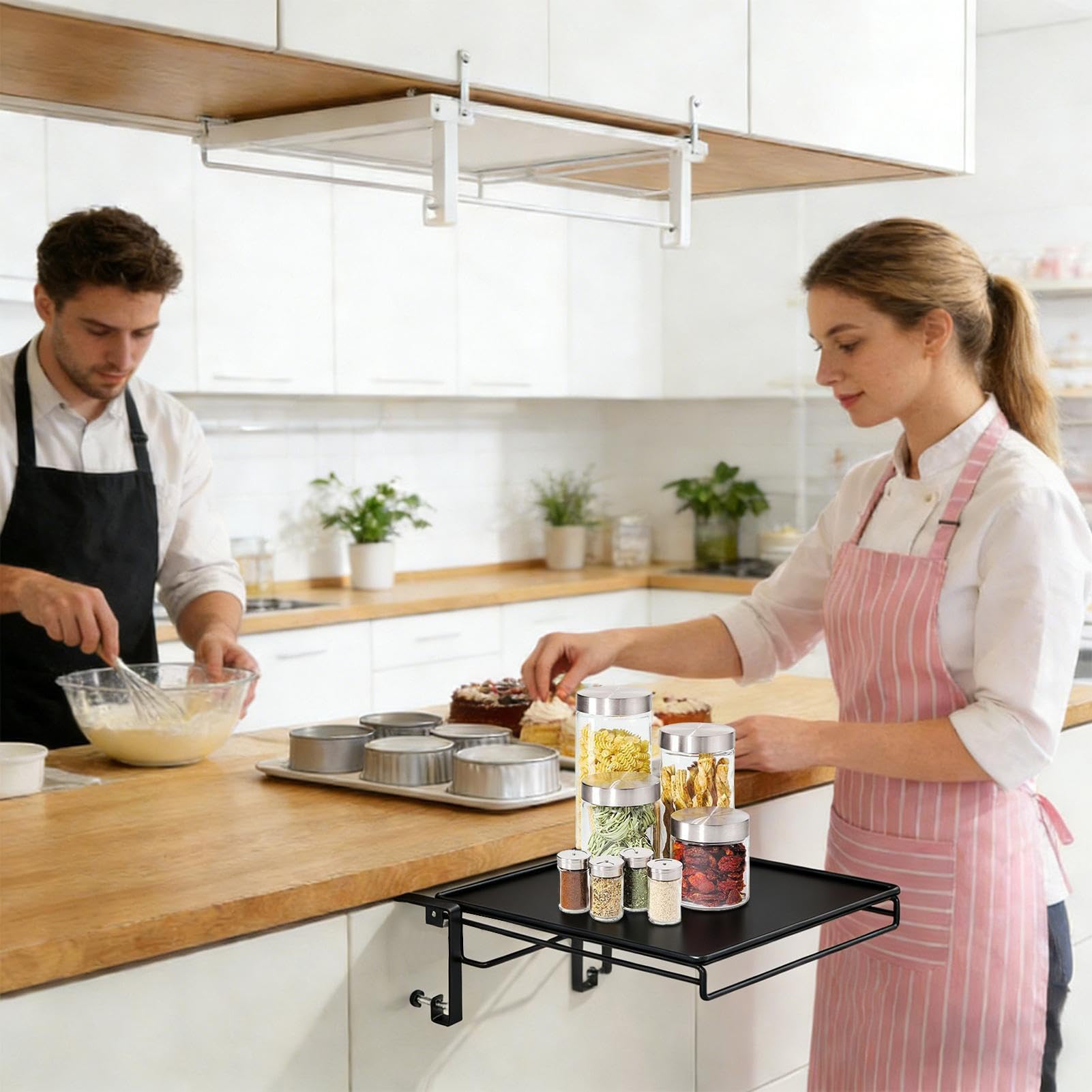 Klappbarer Wandtisch – Wand-Werkbank | Wäsche-Hilfstisch – für Büro, Balkon, Schlafzimmer, Wohnmobil, Wohnung, Studio, Eingangsbereich