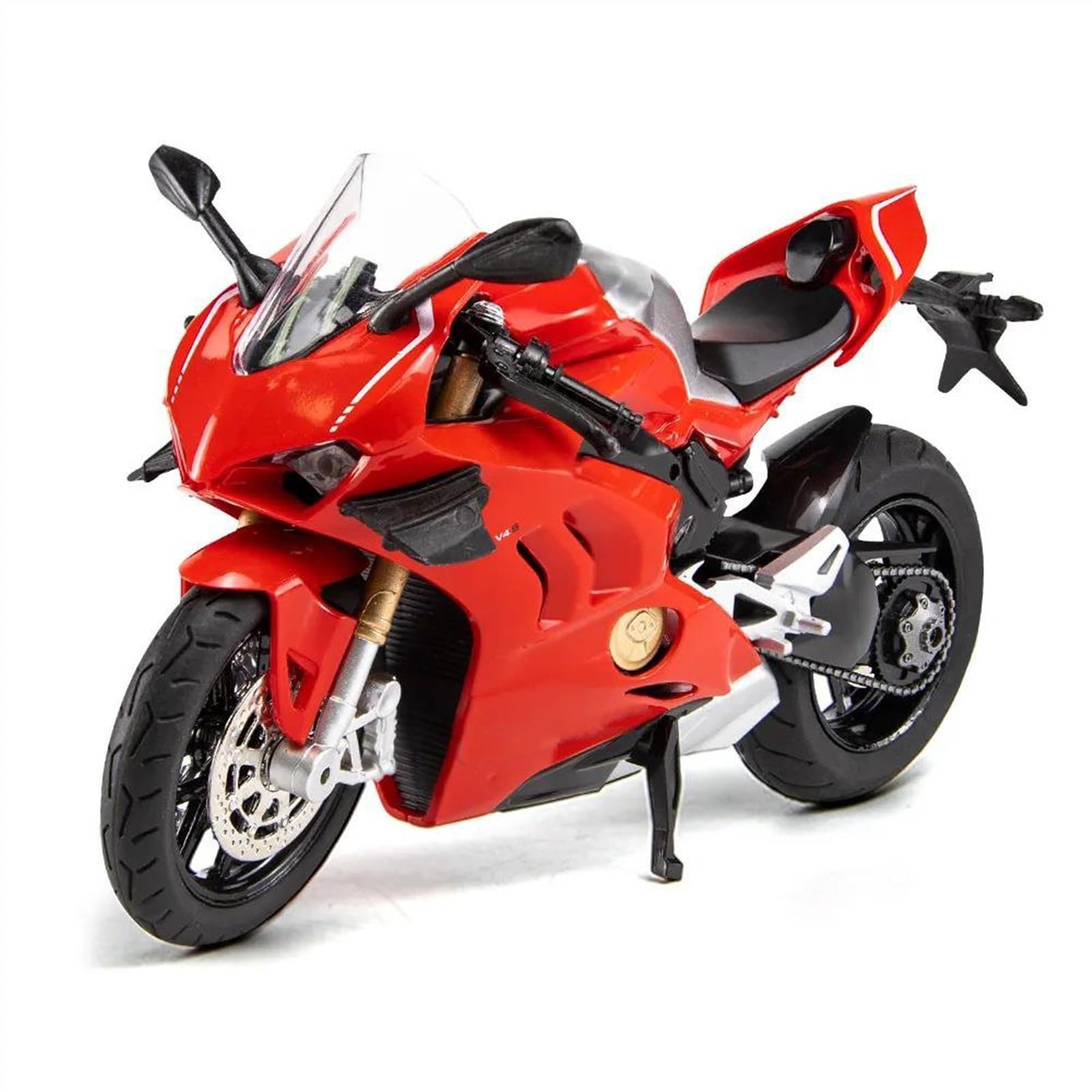 Modello Auto Giocattolo In Lega Di Simulazione Modello Moto 1:12 Per Ducati V4S(Red)