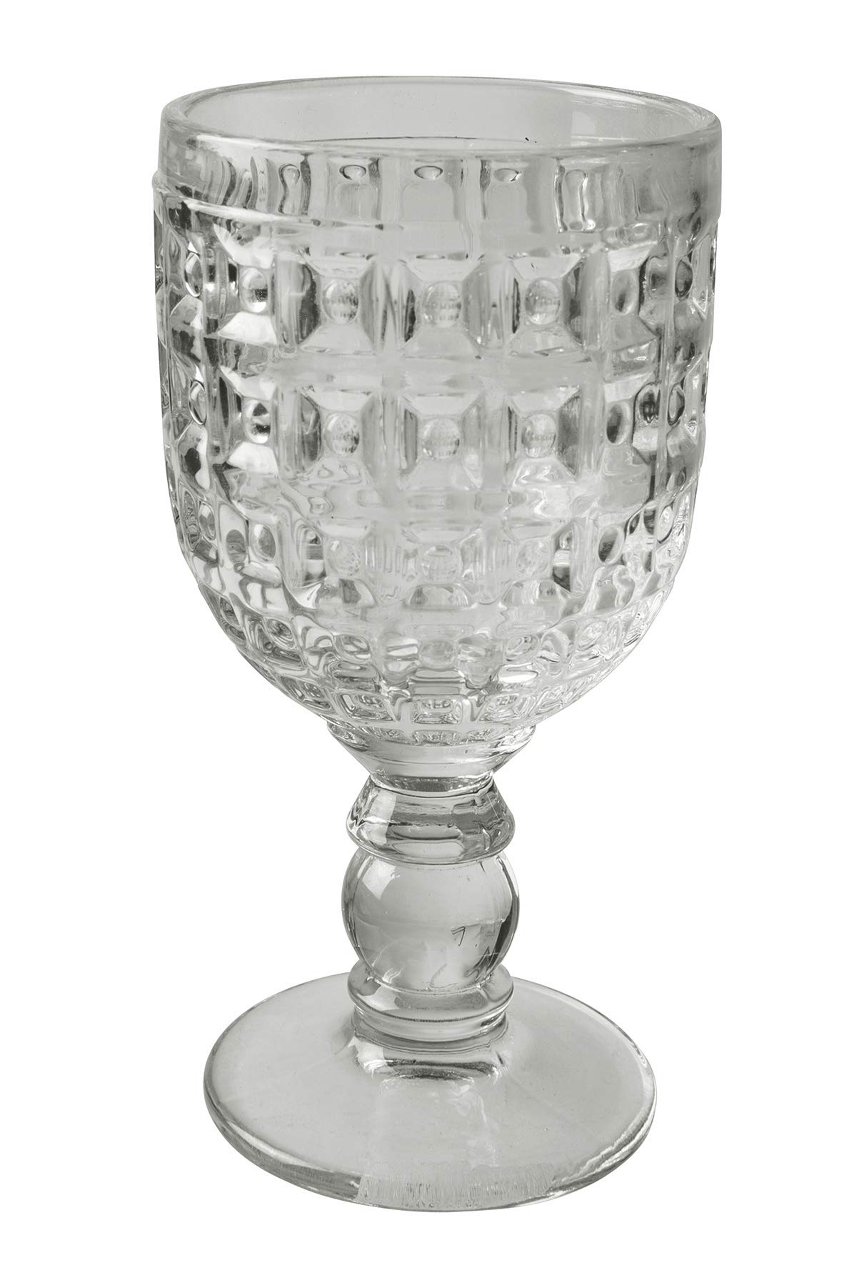 Lot de 6 verres 280 ml en verre, surface usinée, géométries