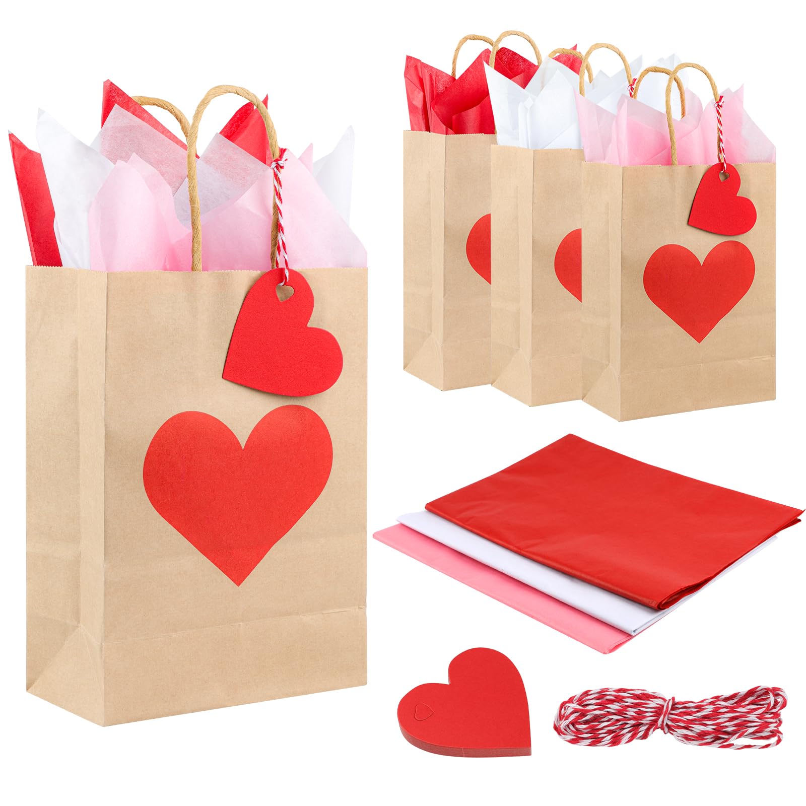 Feeona 20 Pezzi Sacchetti di carta arroni Sacchetti Regalo di Carta