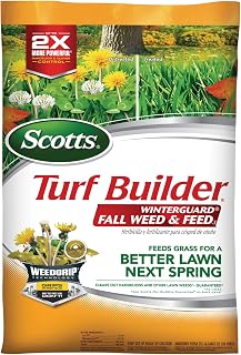 Scotts Turf Builder WinterGuard Fall Weed & Feed3: Kills 50+ Weeds, Fertilizes Lawn for 4,000 sq. ft. Stronger Spring Grass