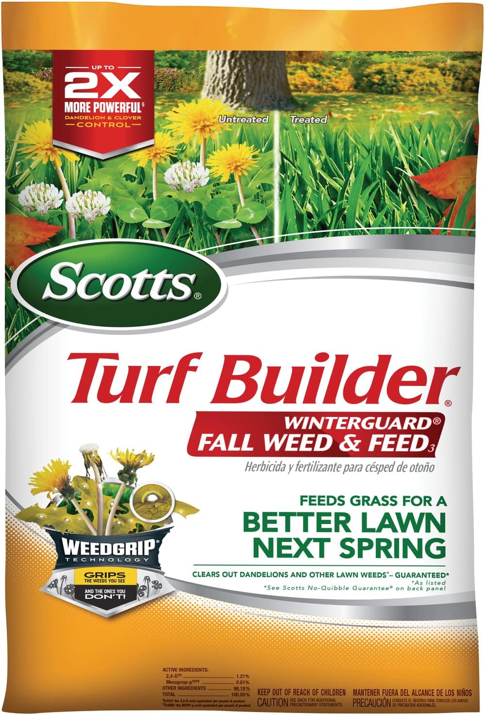 Turf Builder WinterGuard Fall Weed & Feed3, Weed Killer Plus Fall Fertilizer, 4,000 sq. ft., 11.43 lbs.