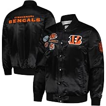 STARTER Mens NFL Exclusive Satin Full-Snap Varsity Jacket