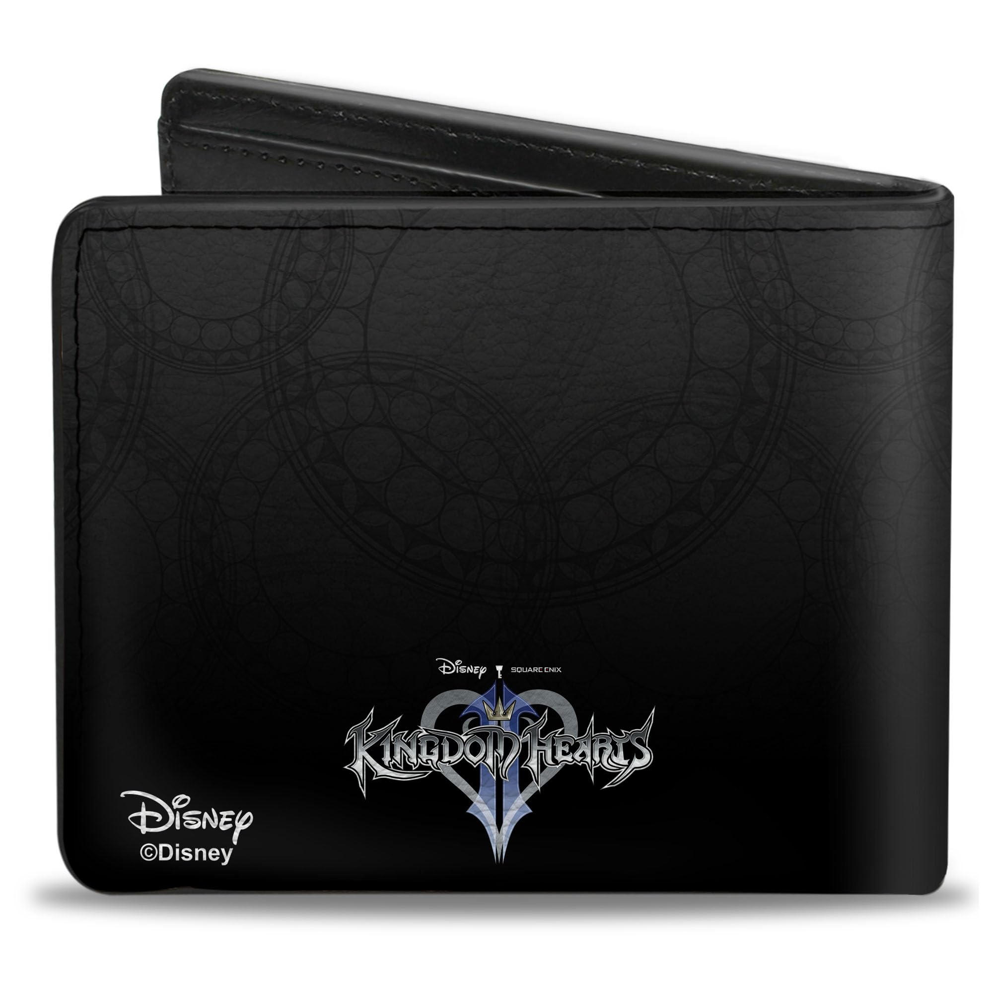 Buckle-Down Men's Disney Wallet, Bifold, Kingdom Hearts II Master Form Sora Goofy Pose Logo Gray Fade, Vegan Leather, Multicolor, Standard Size