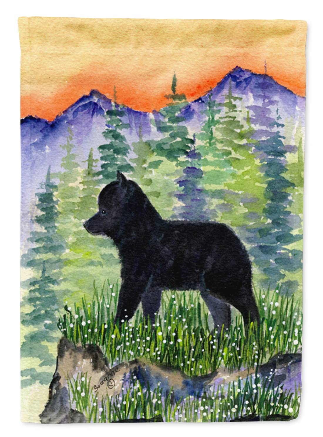 Drapeau Schipperke de qualité supérieure en toile canevas Caroline's Treasures SS8231CHF